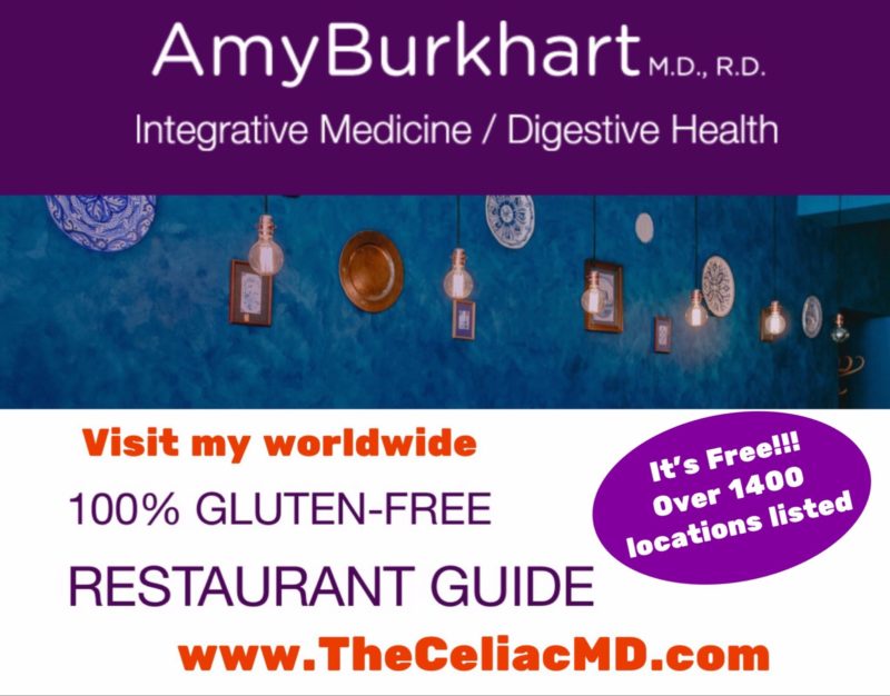 100 Gluten Free Restaurant Guide Amy Burkhart Md Rd