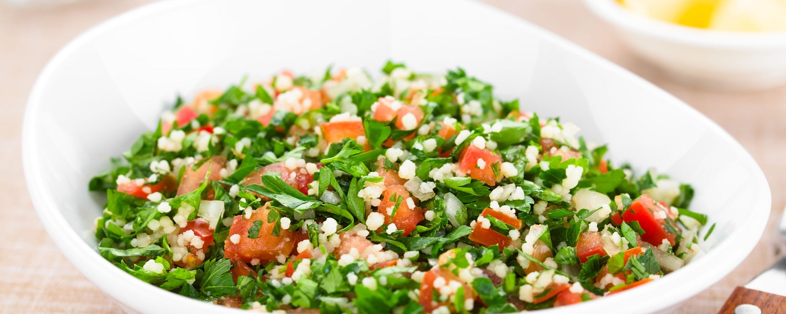cauliflower tabouleh in a bowl
