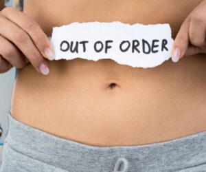 what is sibo and what are sibo symptoms and test and treatment? Picture is a stomach with an out of order sign