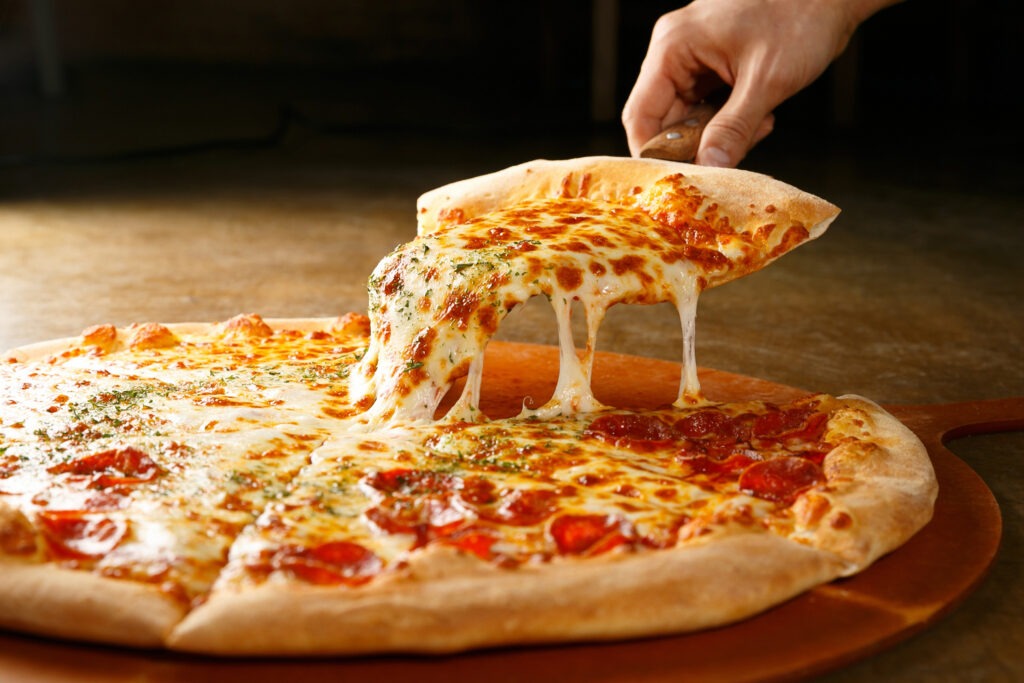 MCAS Mast Cell activation syndrome-image of pizza melting cheese
