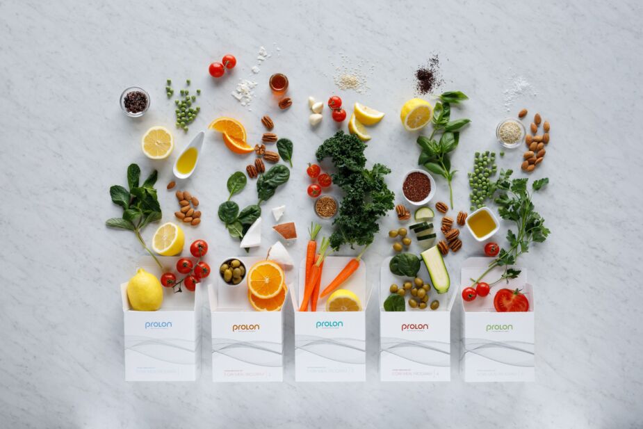 Prolon fasting mimicking diet shows some of the real foods in the kit