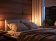 best magnesium for sleep image is of a bed with warm lighting to help get sleep
