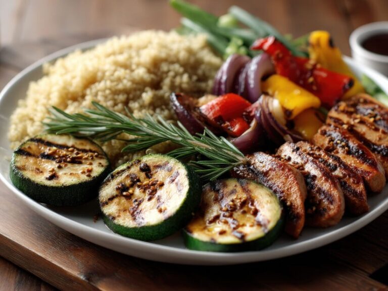 A low histamine diet can be delicious like this plate of chicken, quinoa and zucchini